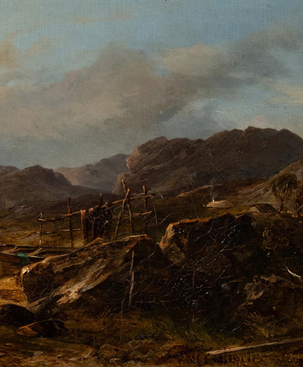 Antique Scottish Oil on Canvas Painting Tantallon Castle Ruin East Lothian 1850  For Sale 8