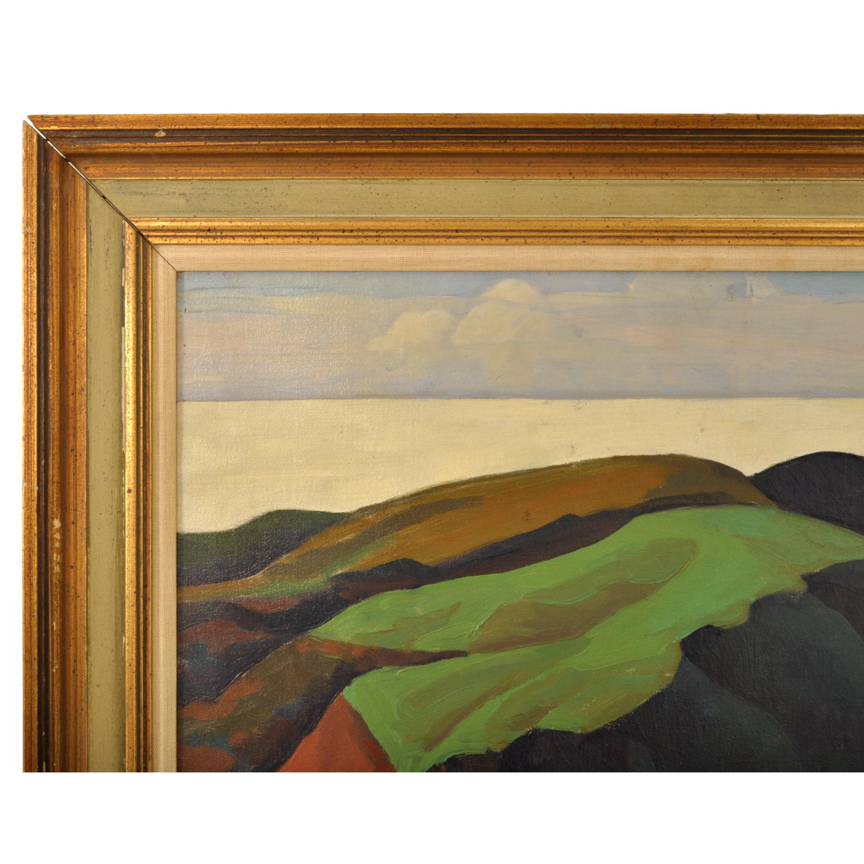 Oil on Canvas California Impressionist WPA Horatio Nelson Poole 1930 Mendocino 1