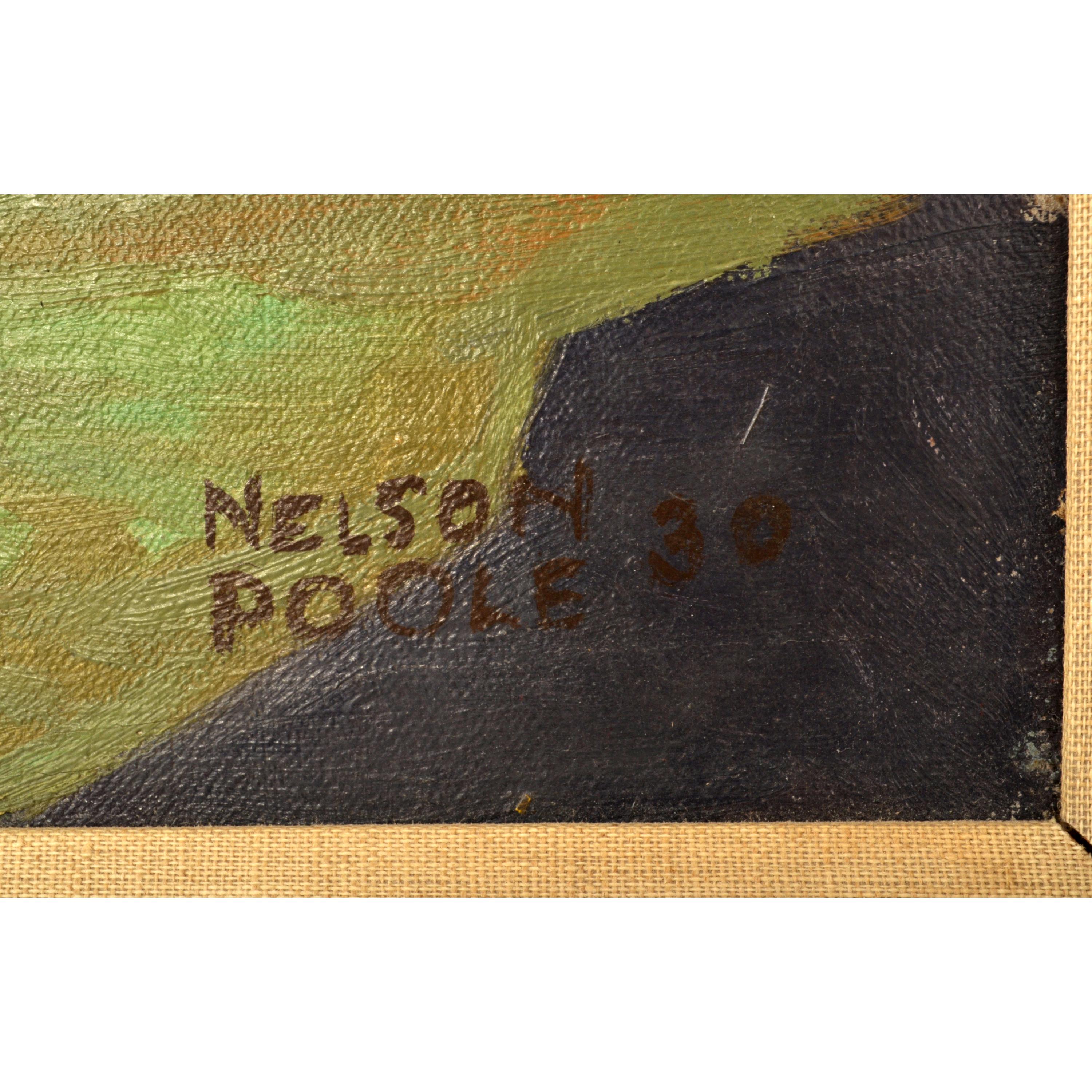 Oil on Canvas California Impressionist WPA Horatio Nelson Poole 1930 Mendocino 5