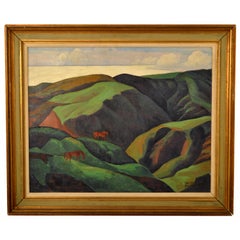 Oil on Canvas California Impressionist WPA Horatio Nelson Poole 1930 Mendocino