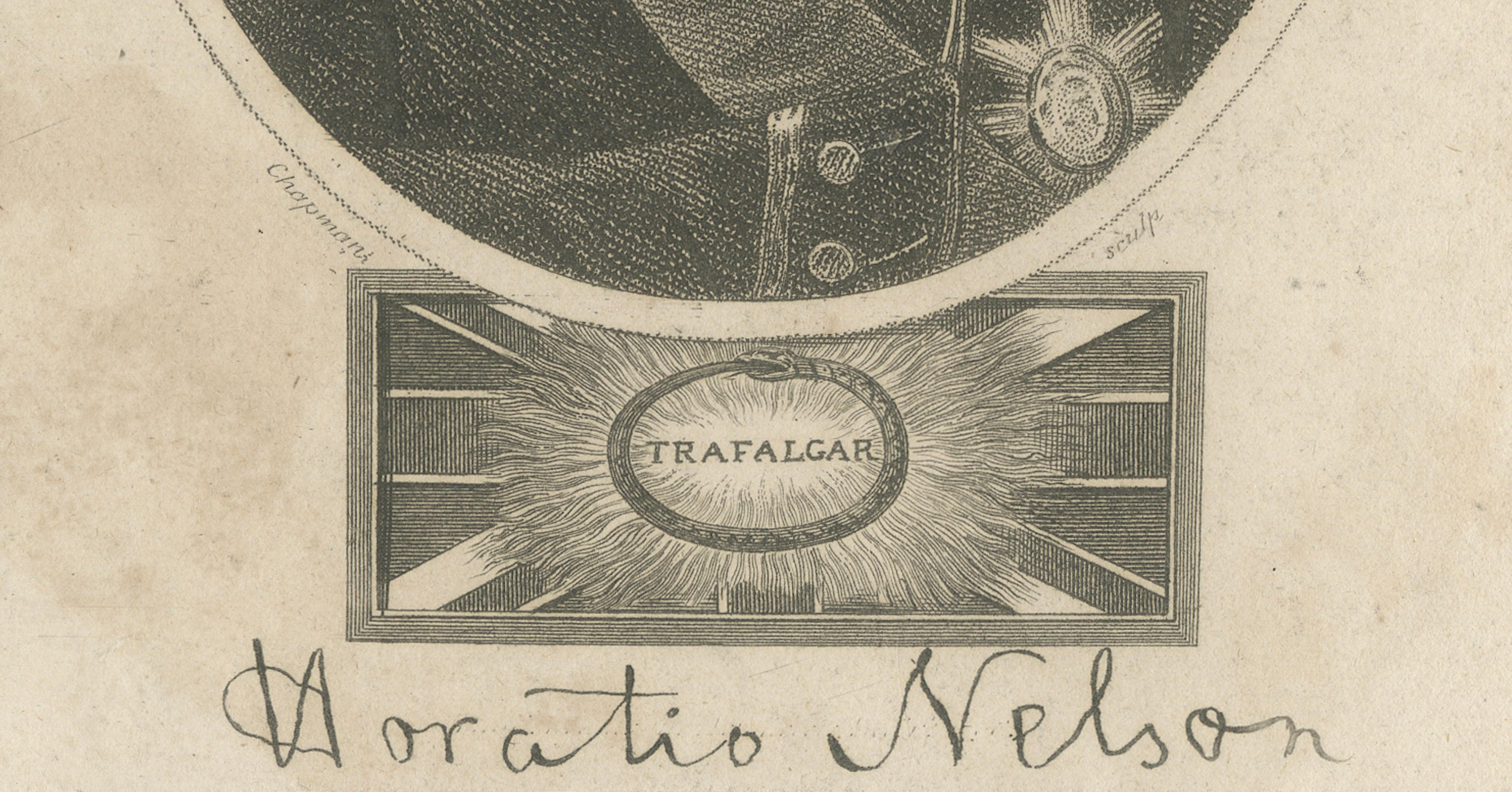Horatio Nelson Portrait, Trafalgar Engraving, Naval Hero, 1819 London