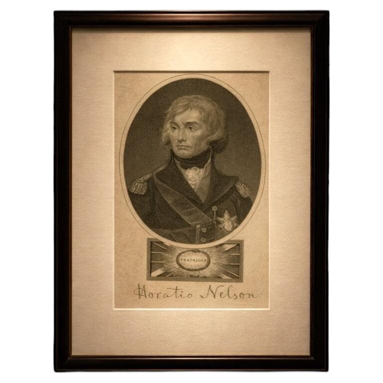Horatio Nelson Porträt, Trafalgar-Stich, Marineheld, 1819 London