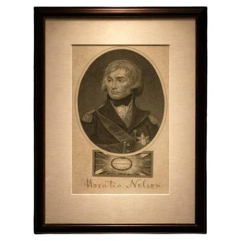 Horatio Nelson Portrait, Trafalgar Engraving, Naval Hero, 1819 London