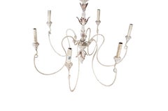 Horchow French Country Farmhouse 6 Light Chandelier Chic Aidan Gray Style 34"