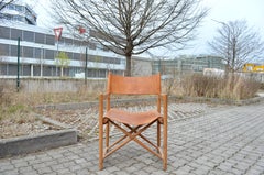 Horgen Glarus Modell 903 by Kurt Culetto Cognac Swiss Folding Spanish Chair