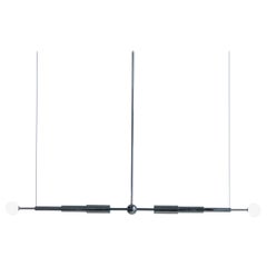Horinzontal Pendant Lamp 'Nebula-2' by TheShaw, Stainless Steel and Glass