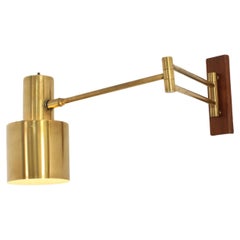 Horisont Wall Lamp in Brass by Jo Hammerborg for Fog & Mørup, Denmark, 1969