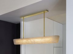 Suspension Horizon en albâtre par Michel Amar - La lumière à l'état pur