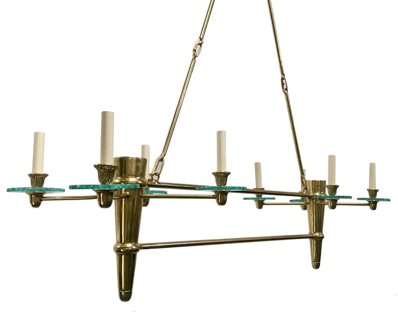 Mid-20th Century Horizontal French Moderne Light Fixture For Sale