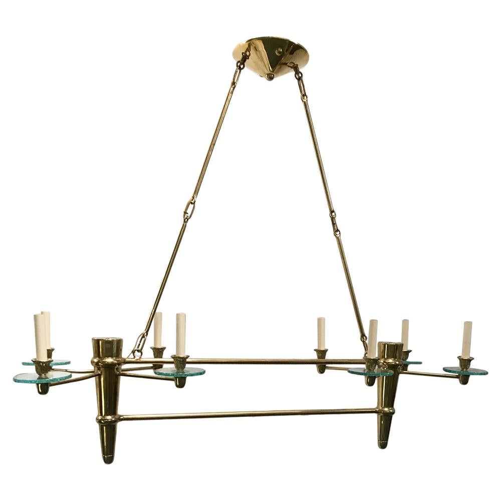 Horizontal French Moderne Light Fixture For Sale