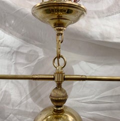 Horizontal Green Glass Chandelier