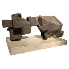Horizontal grey sculpture by Ignacio Villar