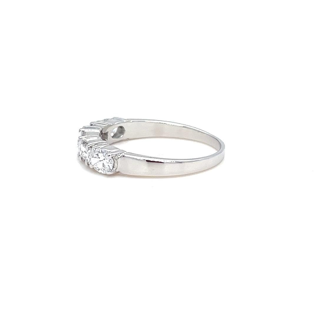 Women's or Men's Horizontal Oval and Emerald Cut Diamond Band For Sale