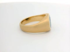 Horizontal Oval Signet Ring, 18k Rose Gold, Niccolo 9.0 x 12.0 mm with Engraving