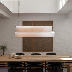 Lampada a sospensione orizzontale 'ENSO' di MOTARASU, 150, Oak fumé