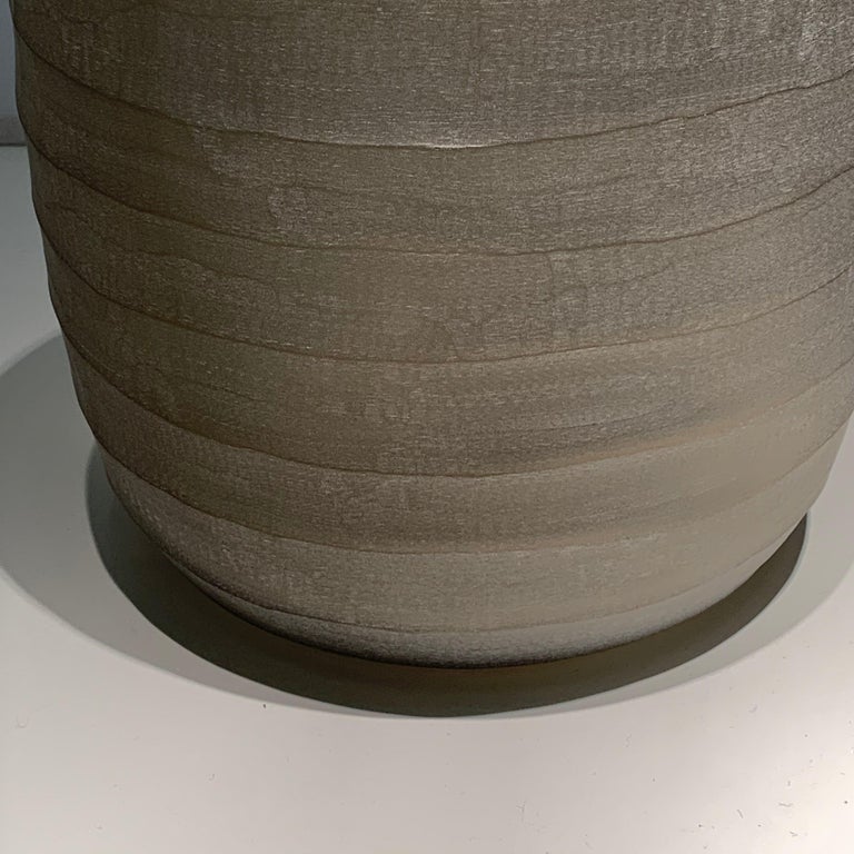 Horizontal Rib Glass Vase, Romania, Contemporary at 1stDibs