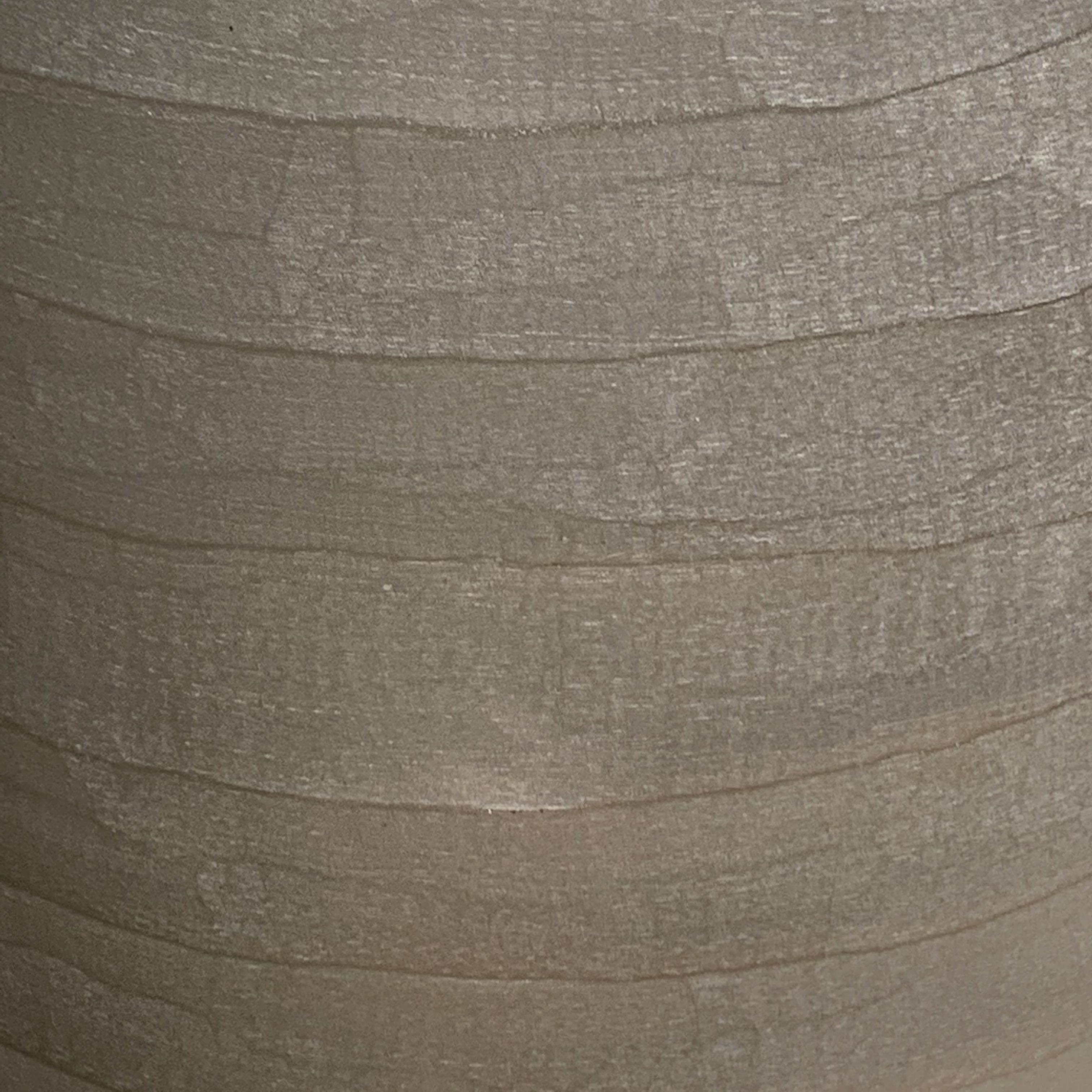 Frosted Horizontal Rib Glass Vase, Romania, Contemporary