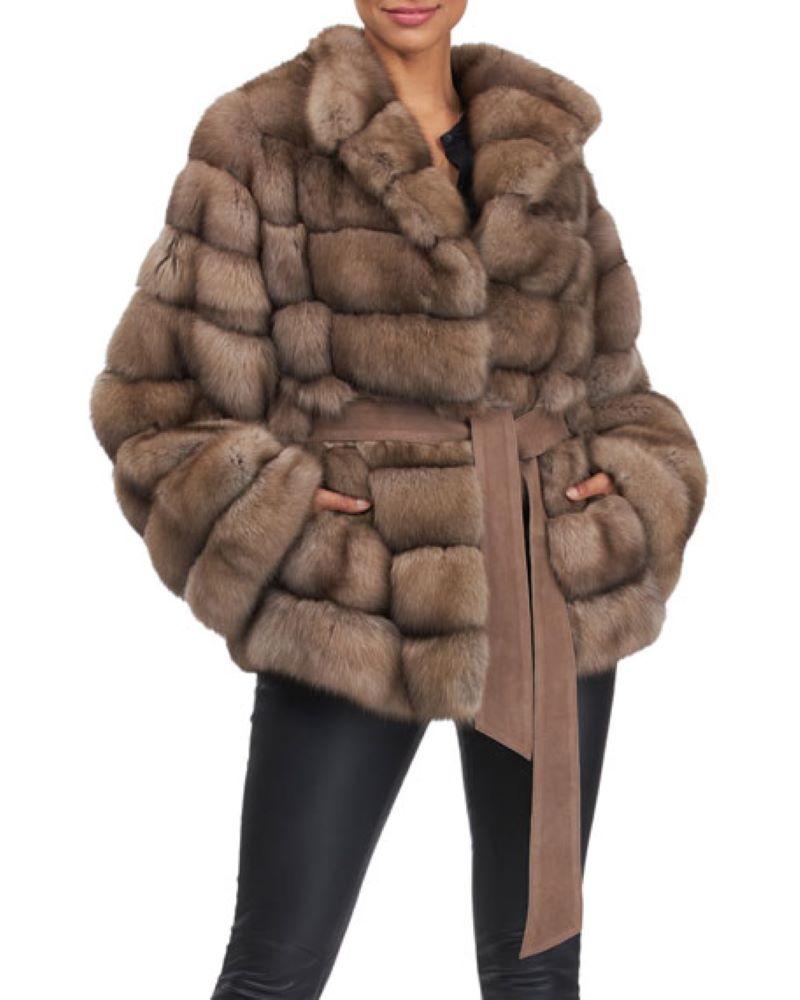 PRODUCT DESCRIPTION:

Brand new luxurious sable fur coat 

Condition: Brand New

Closure: German hook

Color: Pastel

Material: Sable

Garment type: Coat

Sleeves: Long sleeves

Pockets: Two pockets

Collar: Oversized collar

Lining: Shirred Silk