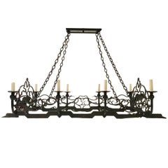 Horizontal Wrought Iron Chandelier