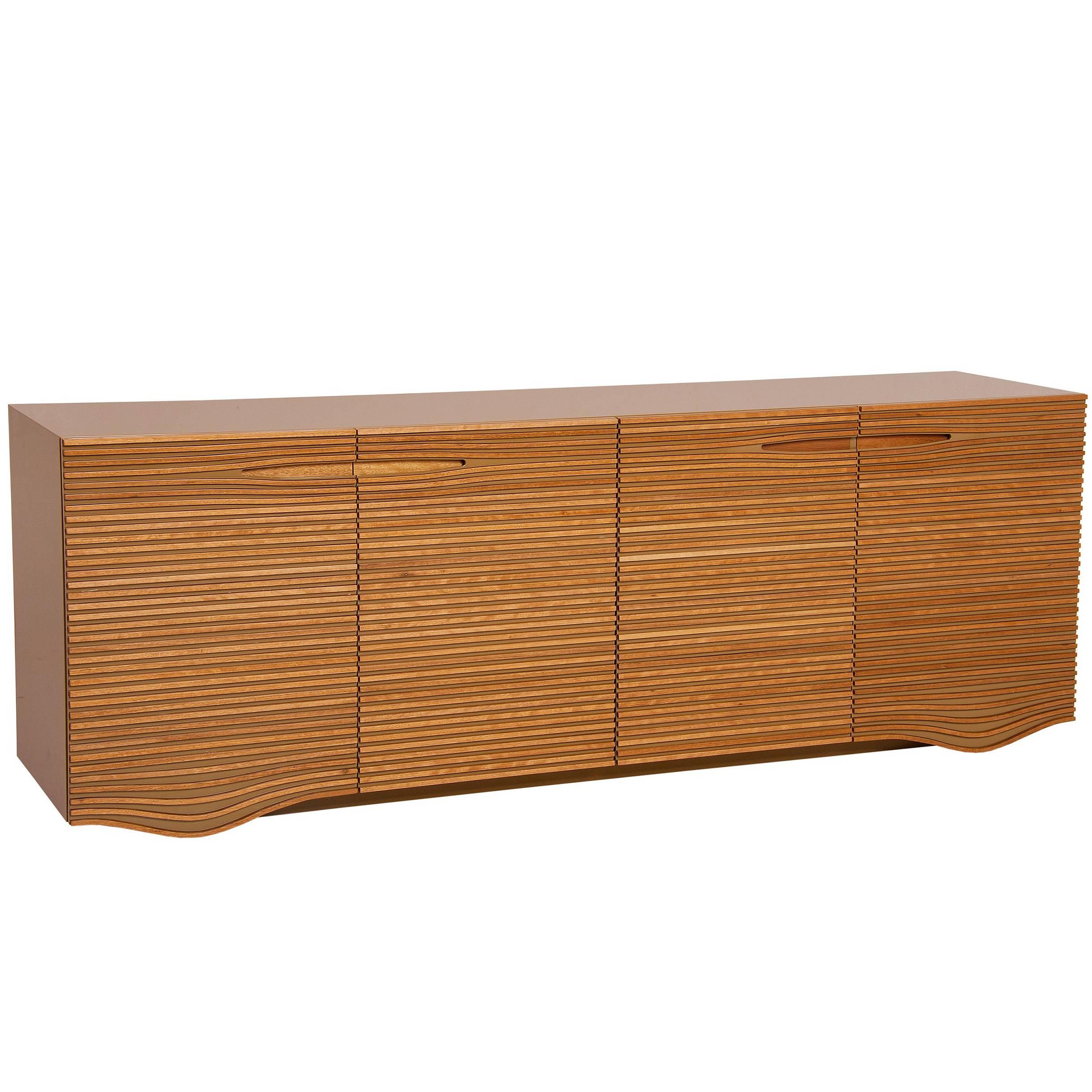 Horizonte Brazilian Contemporary Wood Sideboard by Lattoog