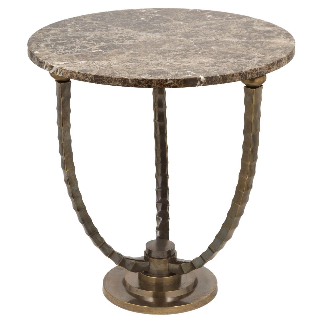 Horn 1 Table with Emperador Marble