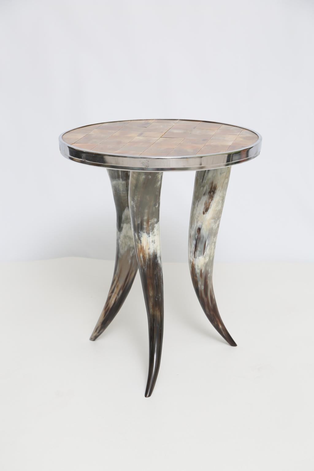 Horn Accent Table In Good Condition In West Palm Beach, FL