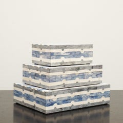 Horn and Bone Decorative Boxes - Set of Three