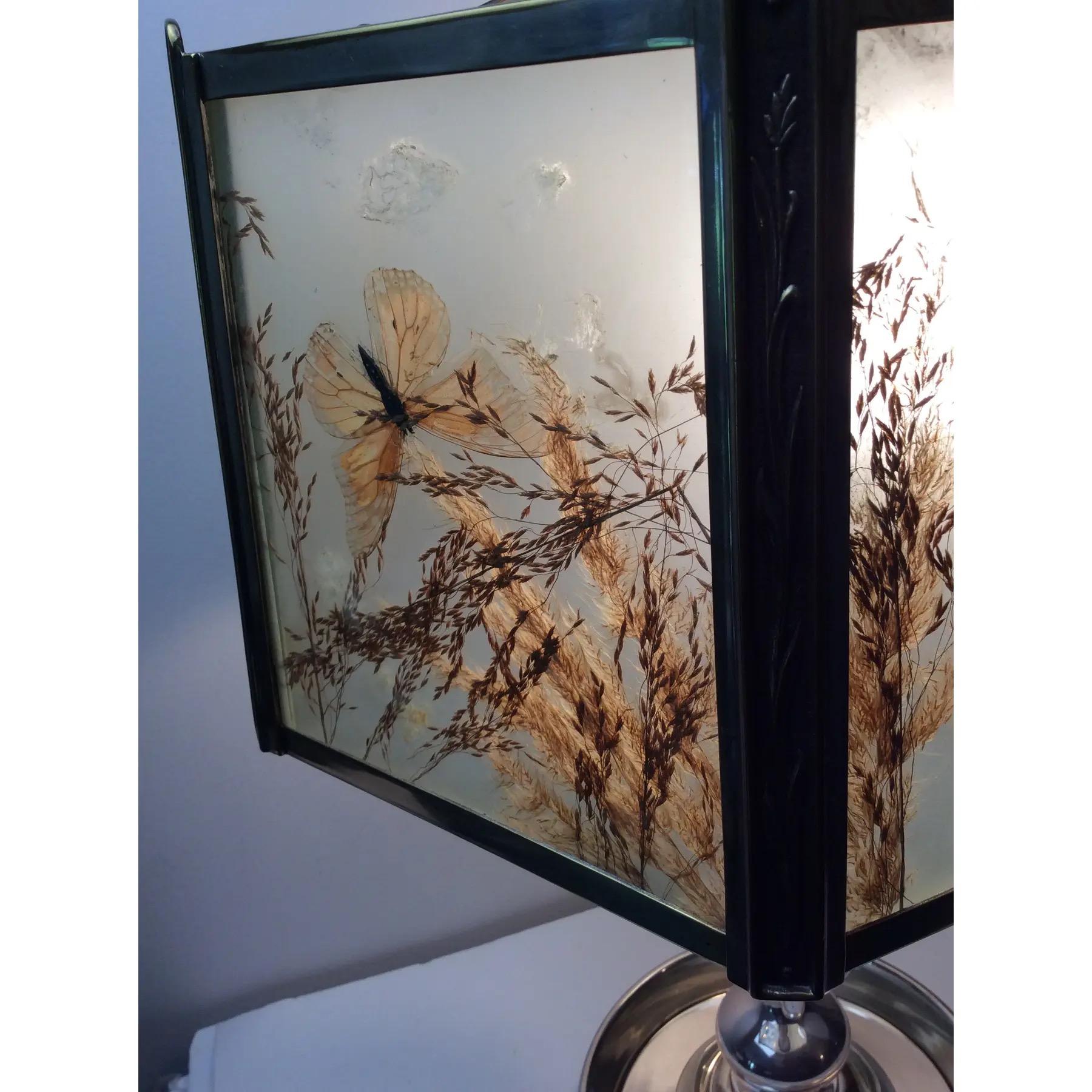 Début du 20ème siècle Horn & Brannen Lampe de table en métal argenté en vente