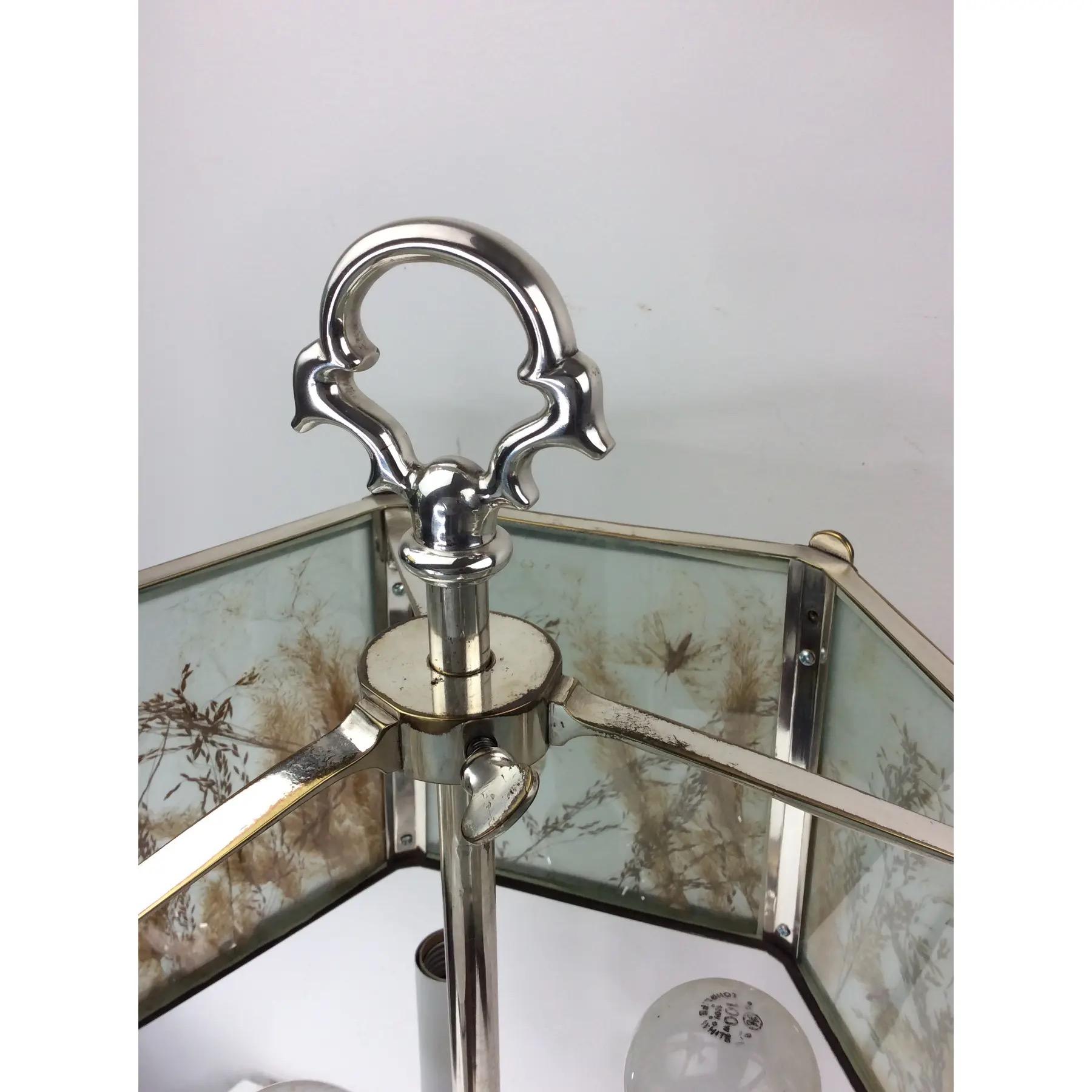 Horn & Brannen Lampe de table en métal argenté en vente 1