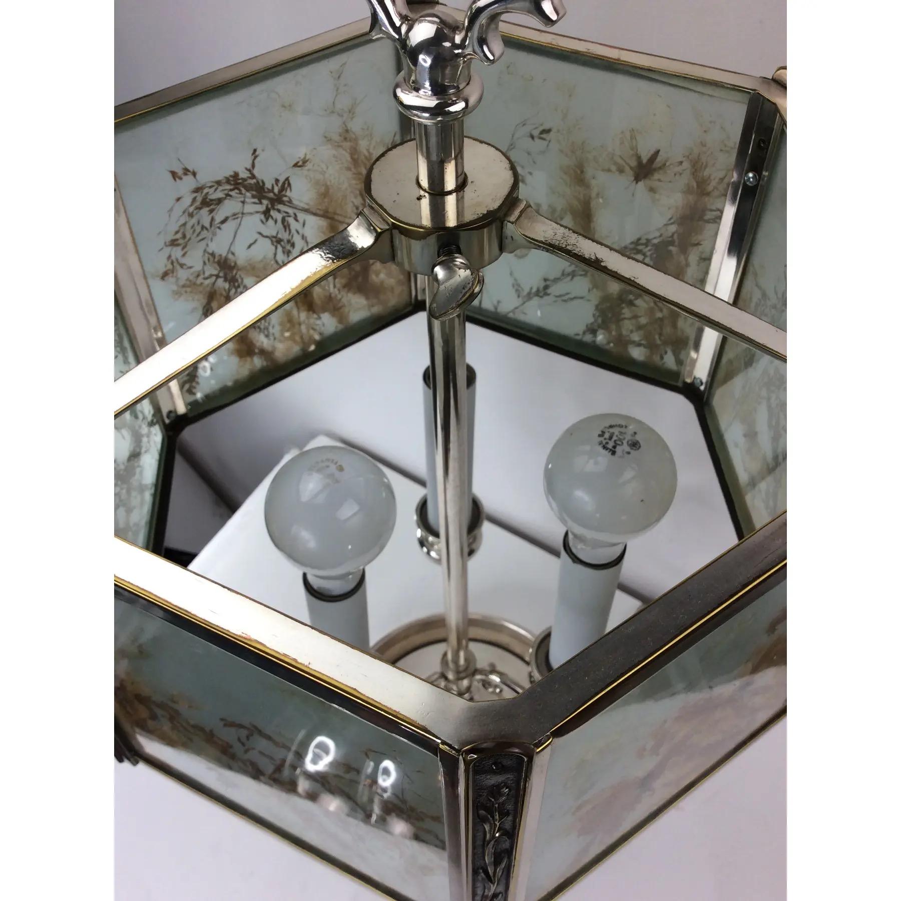 Horn & Brannen Lampe de table en métal argenté en vente 2