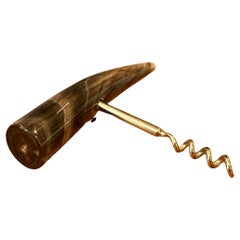 Horn and Stainless Steel Wine Corkscrew / Barware
