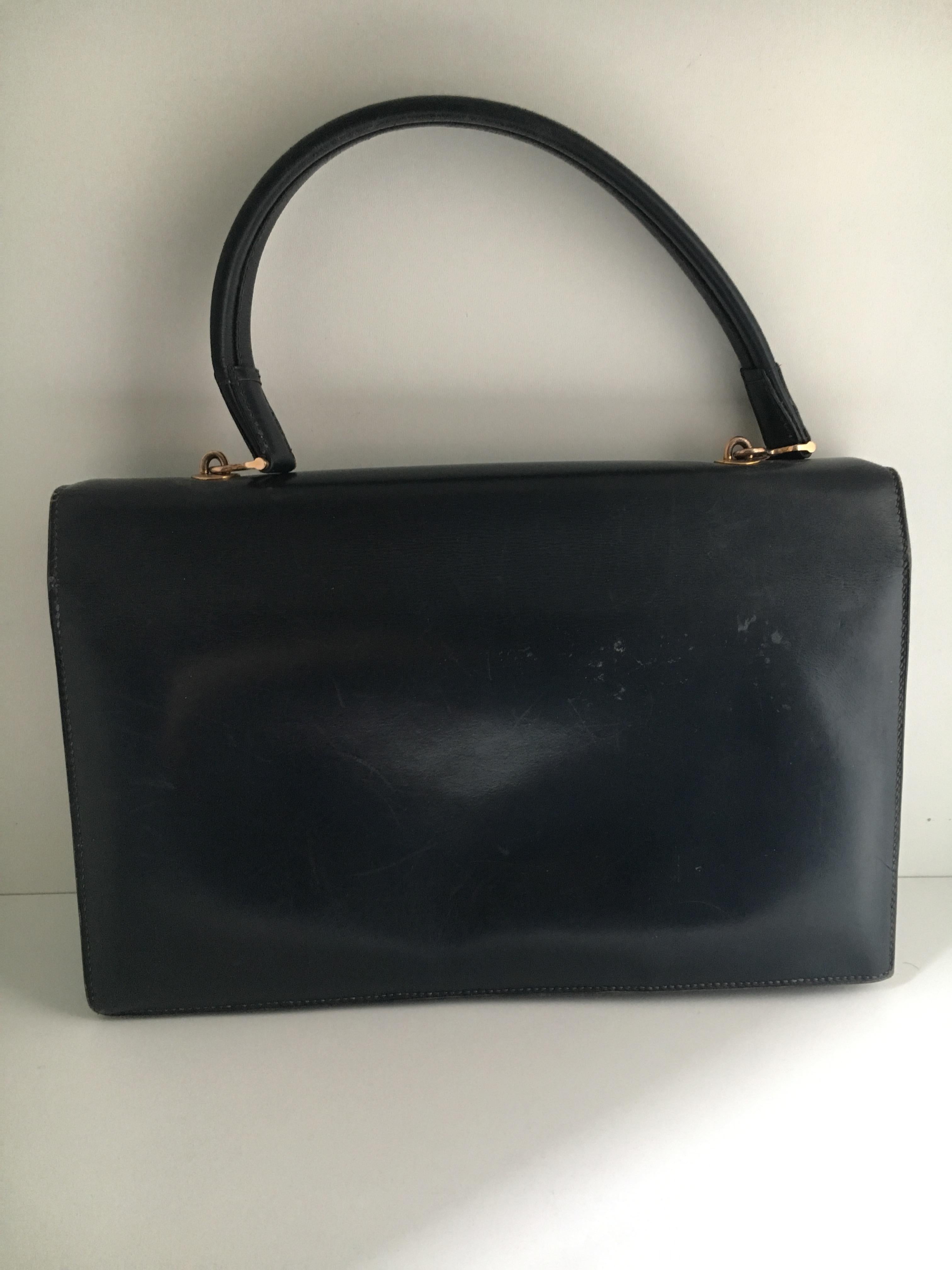 Horn Bag Hermes Navy Bleu (Schwarz)