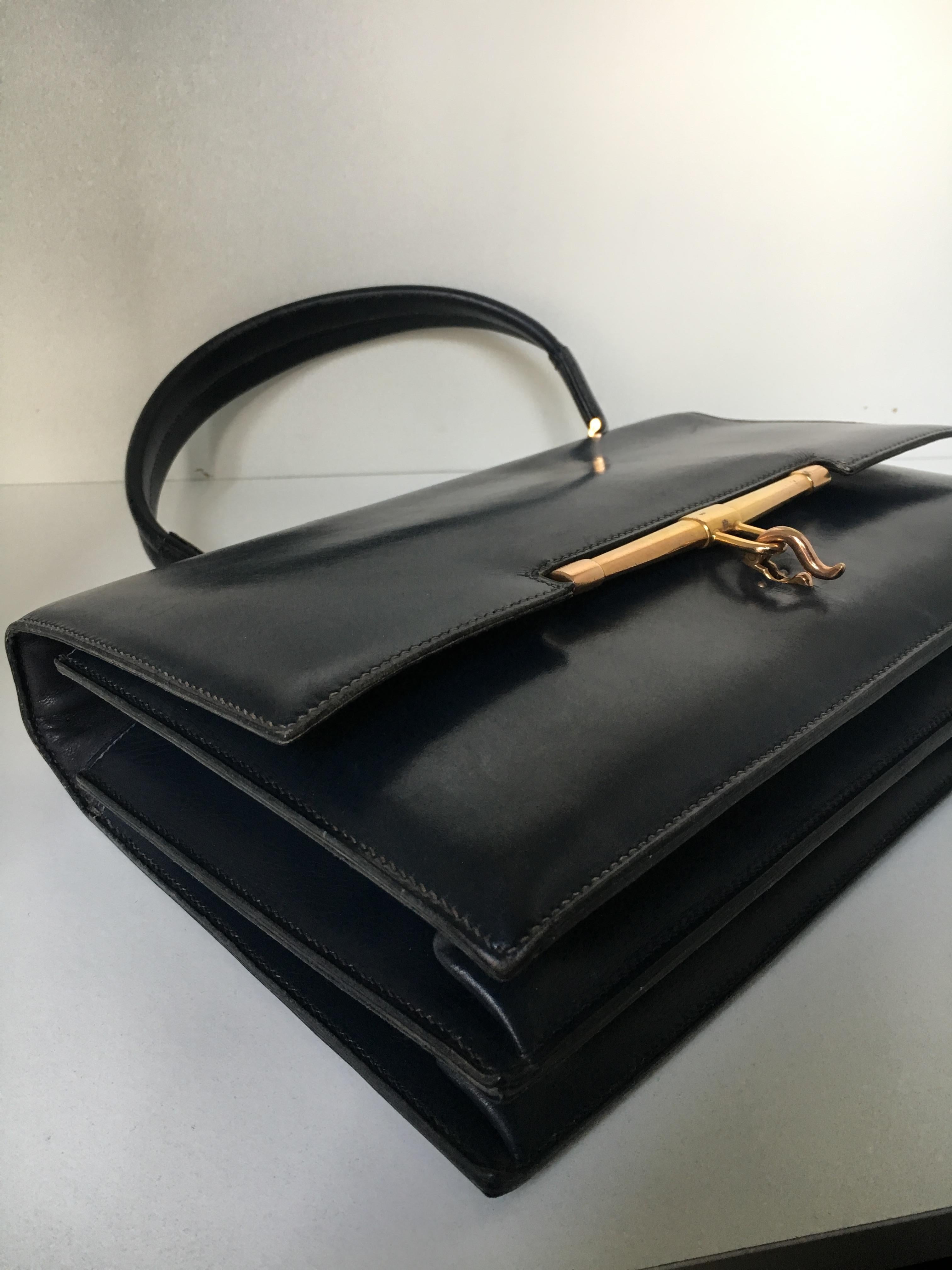 Horn Bag Hermes Navy Bleu Damen