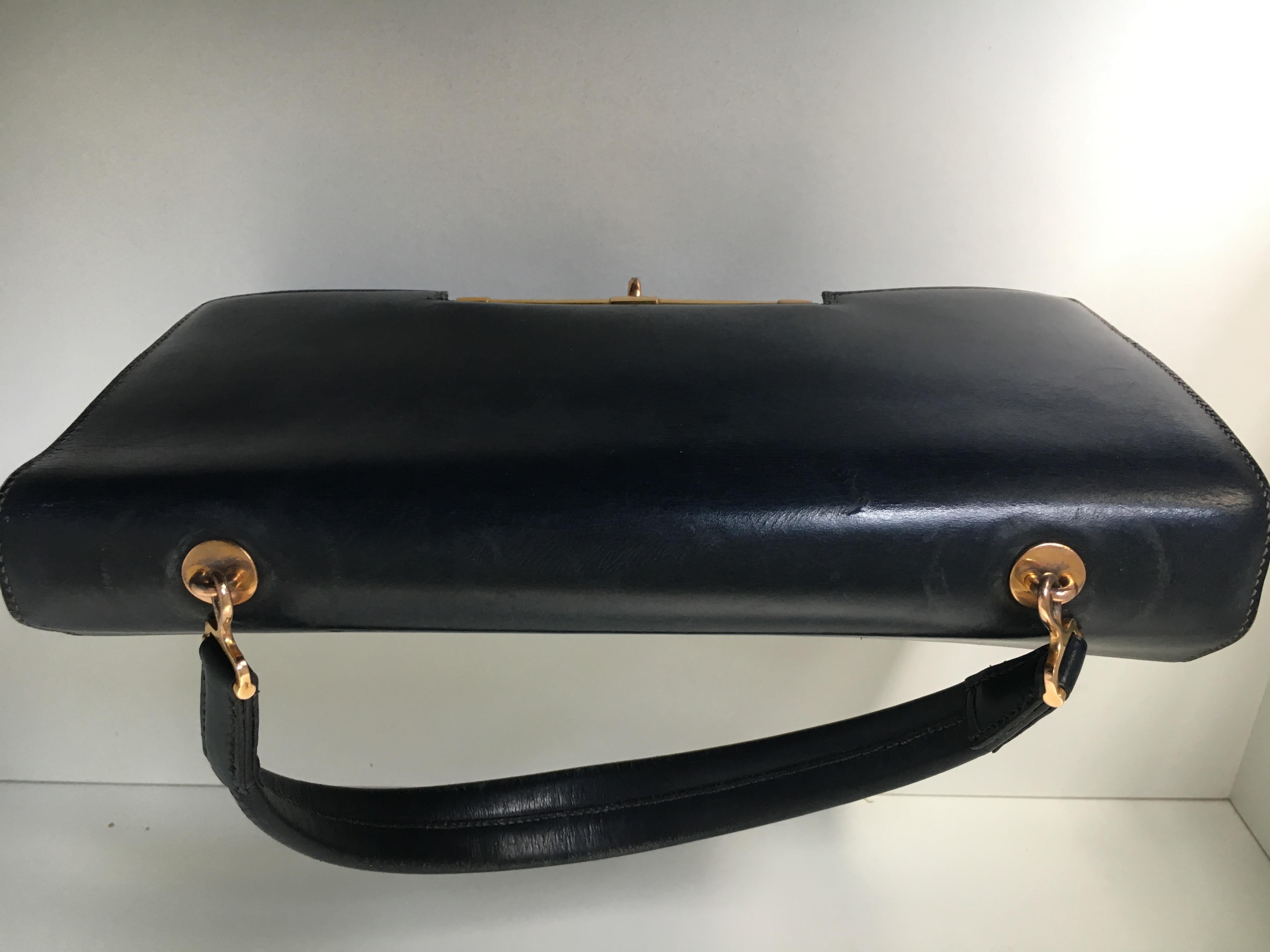 Horn Bag Hermes Navy Bleu 4