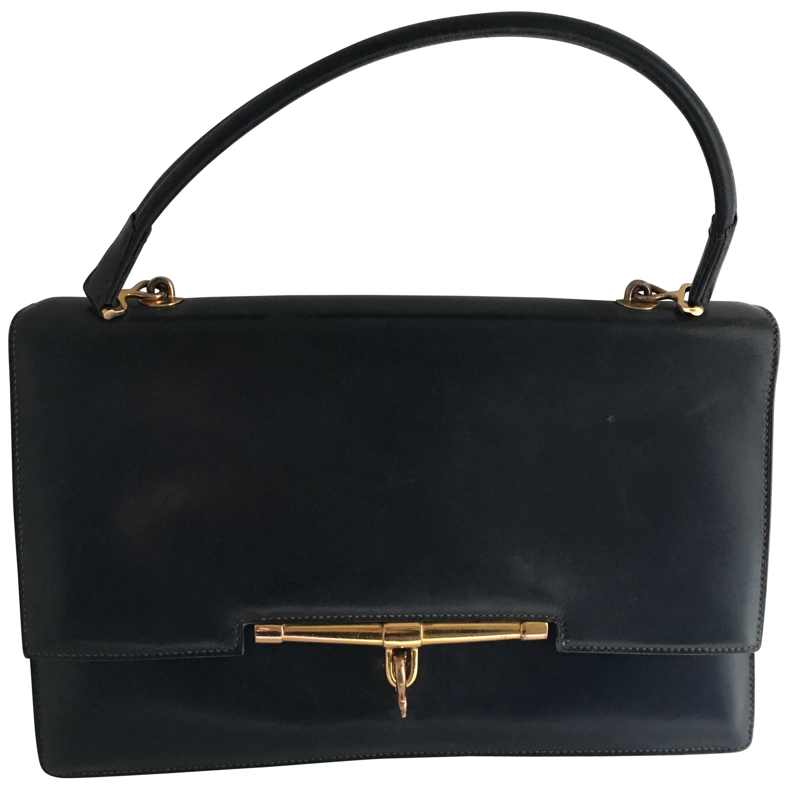 Horn Bag Hermes Navy Bleu