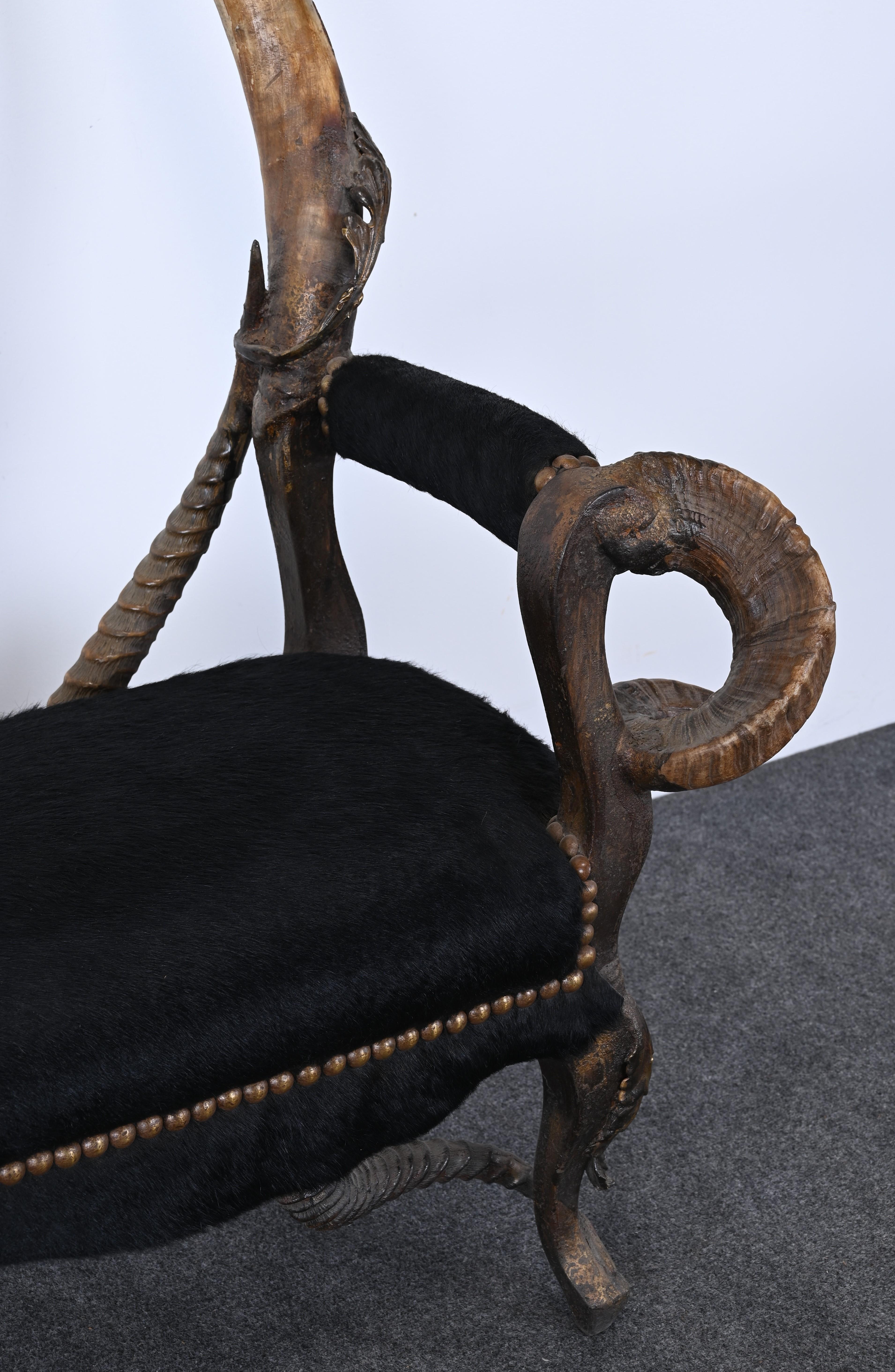 Horn Bench by French Designer Michel Haillard, 20th Century For Sale 13