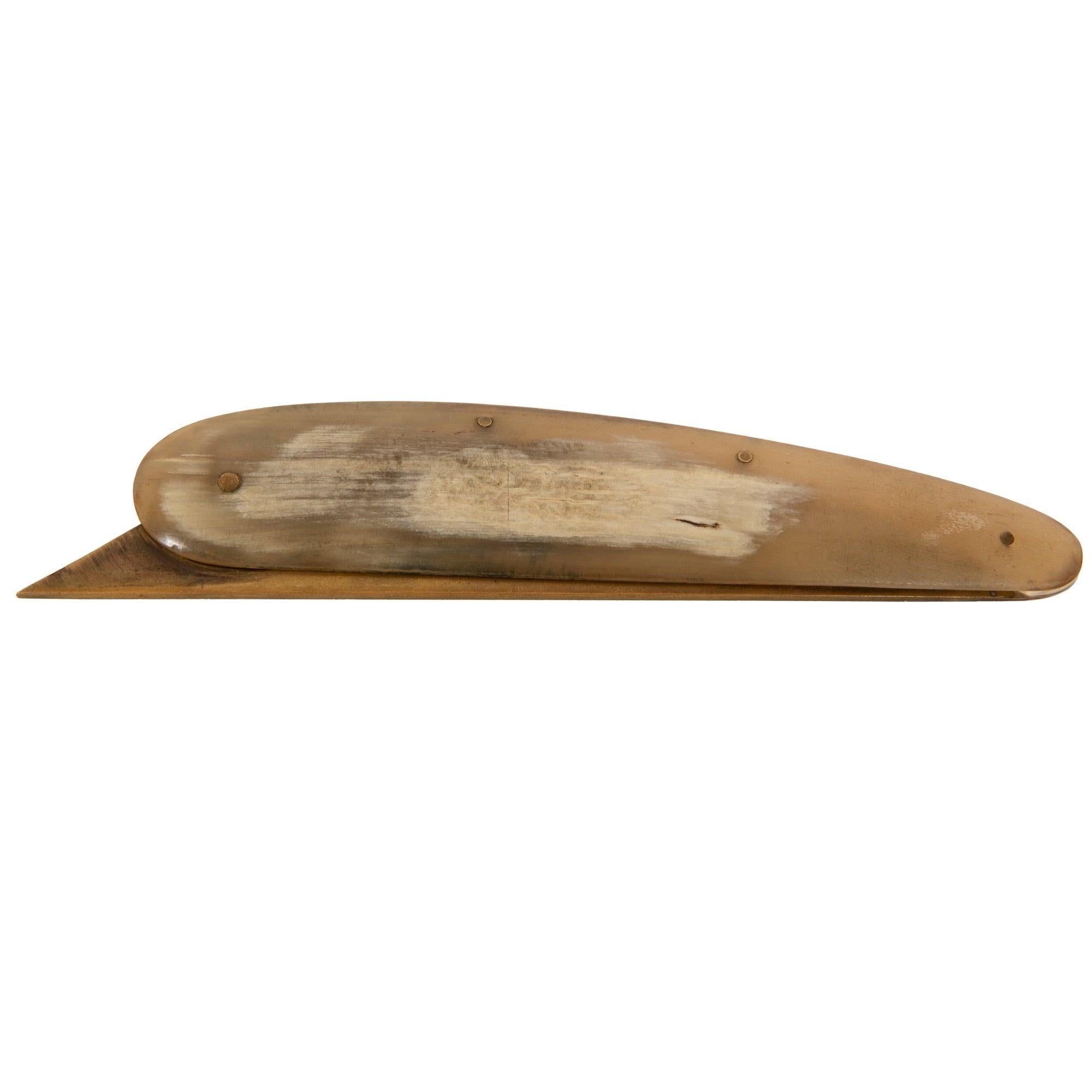 Horn & Brass Letter Opener by Carl Aubock For Sale