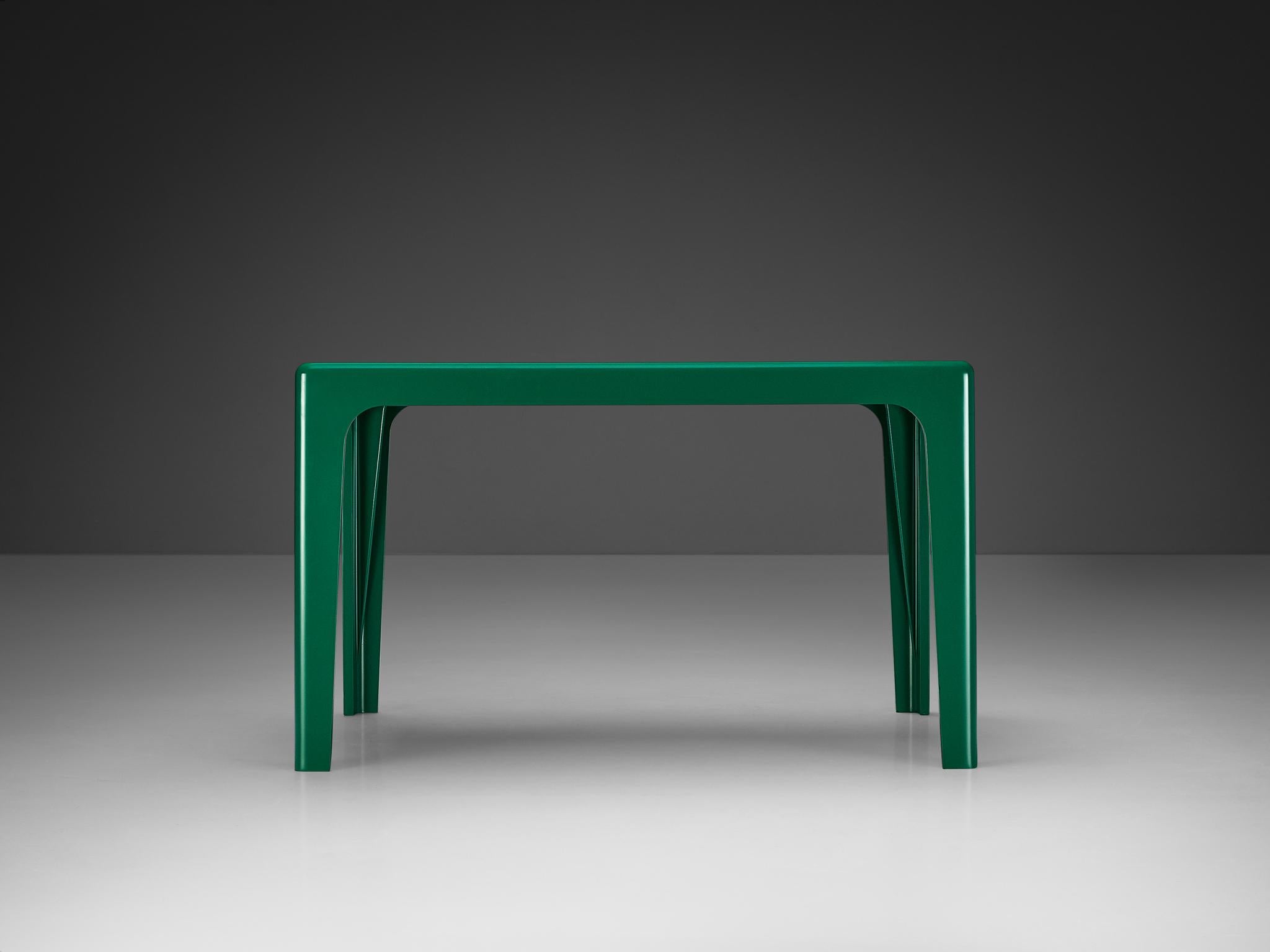 Horn Collection Post-Modern Dining Table Green Polyurethane Plastic 1970s In Good Condition For Sale In Waalwijk, NL