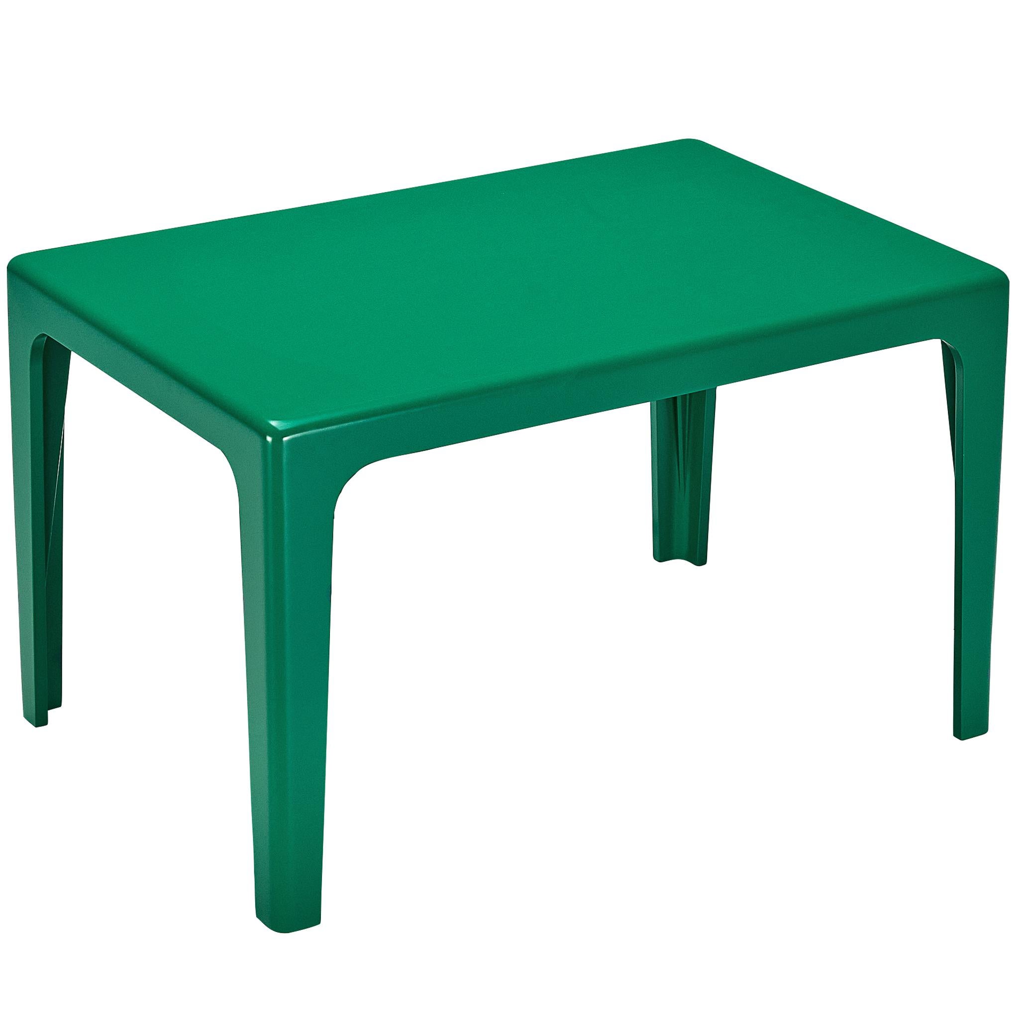 Table de salle à manger postmoderne en plastique polyuréthane vert collection Horn 1970