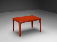 Horn Collection Post-Modern Dining Table in Red Polyurethane Plastic 1970s