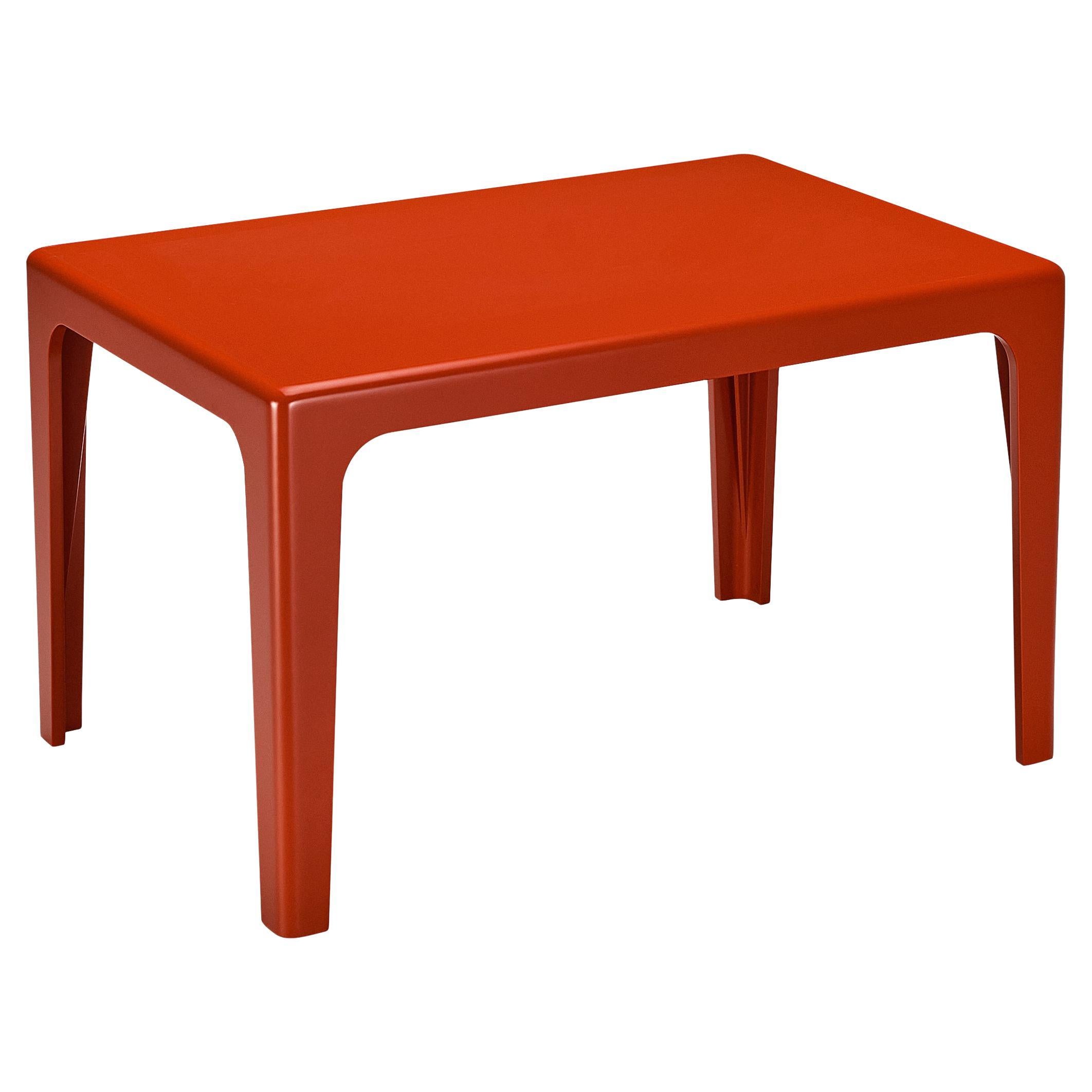 Horn Collection Post-Modern Dining Table in Red Polyurethane Plastic 1970s For Sale
