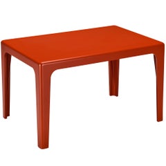 Horn Collection Post-Modern Esstisch aus rotem Polyurethan-Kunststoff 1970er Jahre