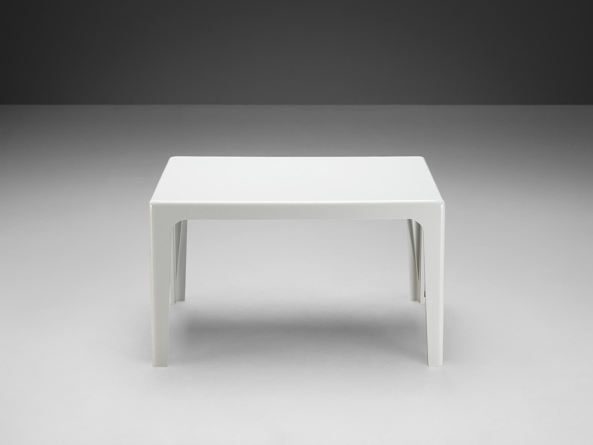 Allemand Table de salle à manger postmoderne en plastique polyuréthane blanc collection Horn 1970 en vente