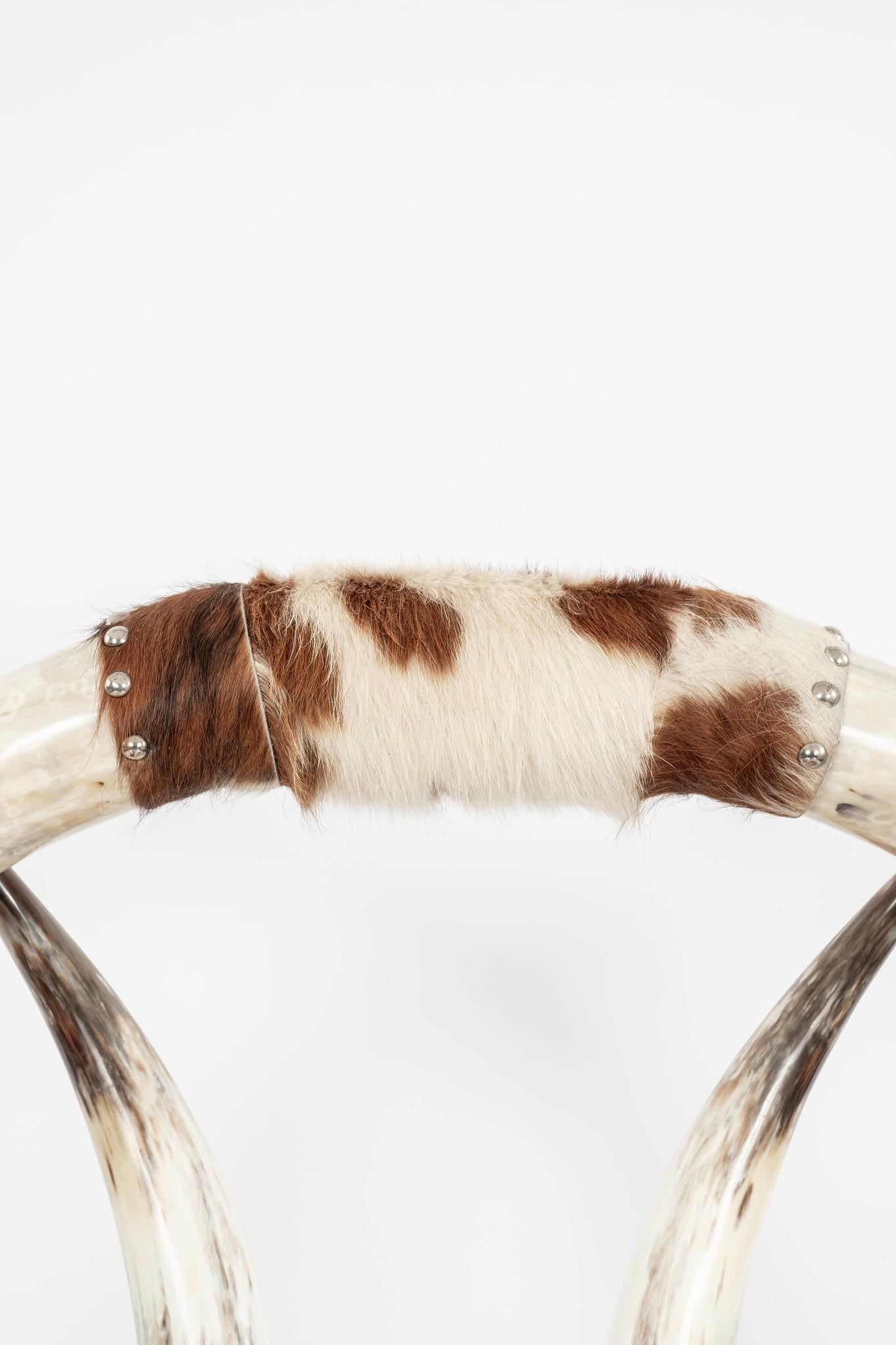 Horn Cowhide Chair For Sale 3