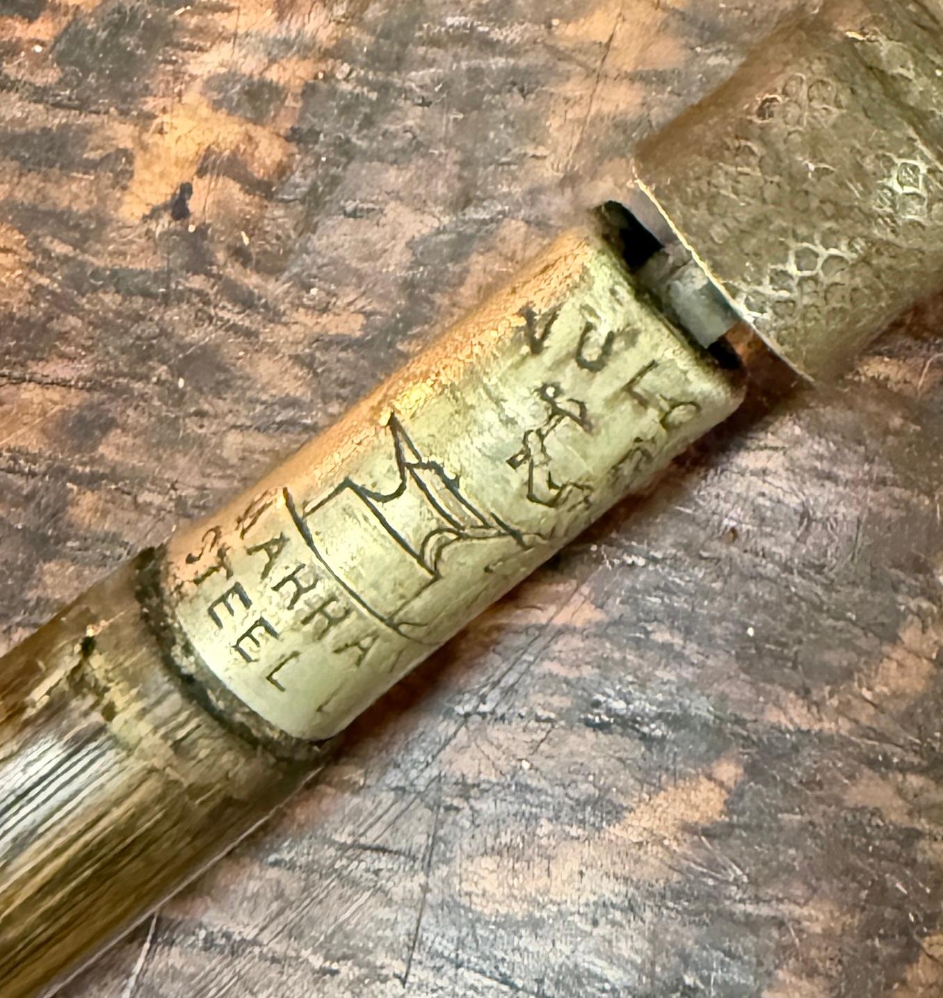 Bastón espada de caña de bambú con mango de cuerno   Una bonita pieza Eduardiano en venta