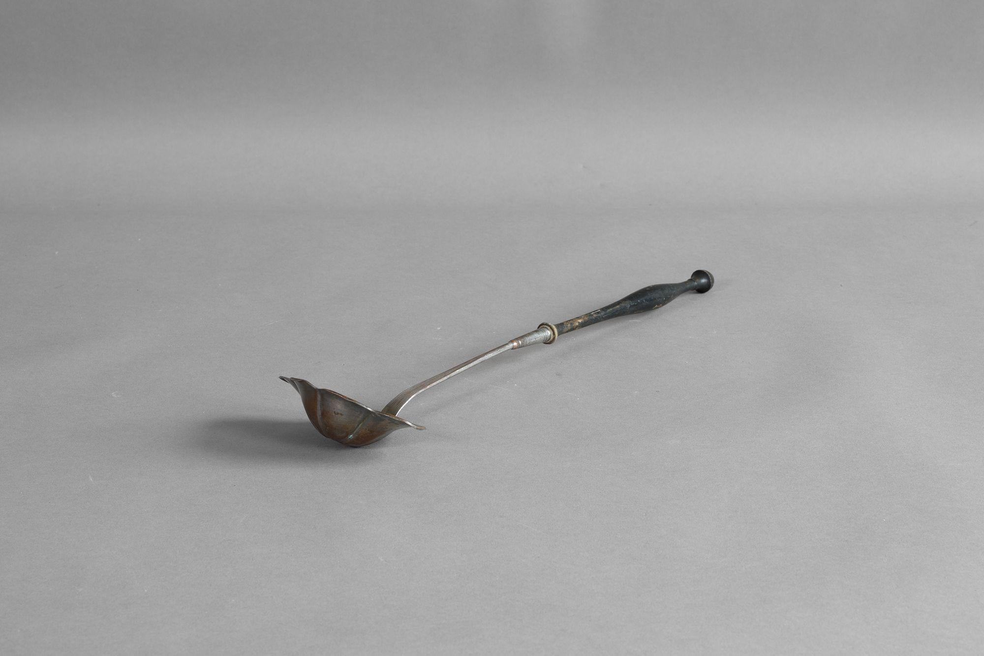 Brass Horn Handled Ladle For Sale