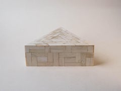 Horn Jewelry Box - Wood and Horn Marquetry Inlays Decorative Box - Morocco 1970s