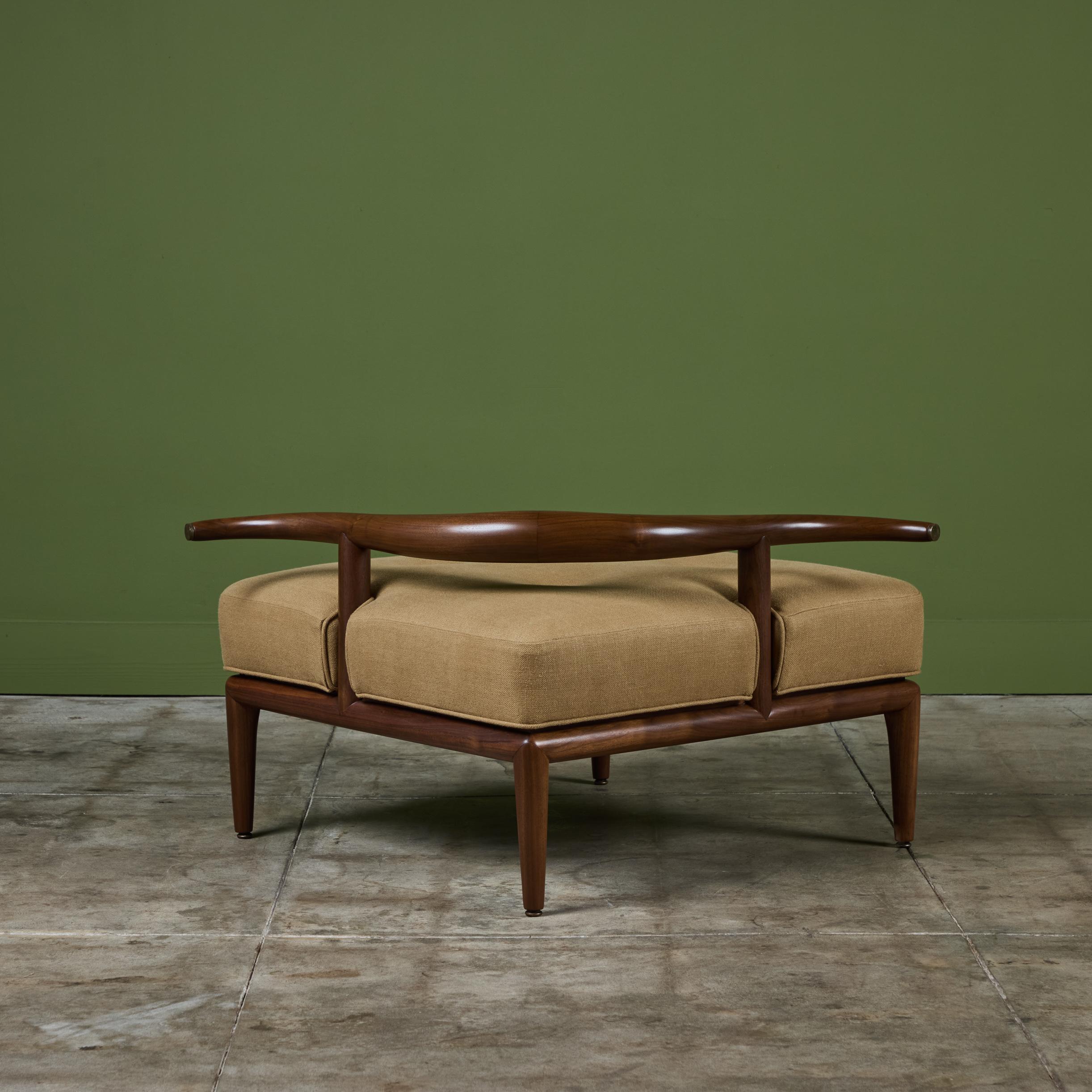 Mid-20th Century Horn Ottoman by Maurice Bailey for Monteverdi-Young