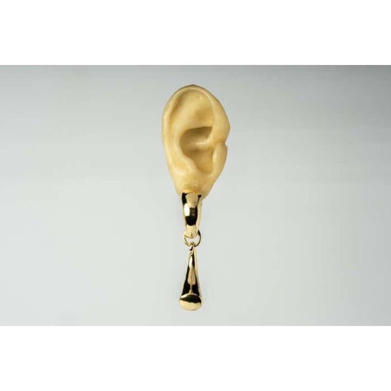 Horn Pendant Earring (YGA) For Sale 2