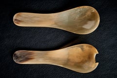 Horn Salad Servers by Werkstätte Carl Auböck, Austria, 1960s
